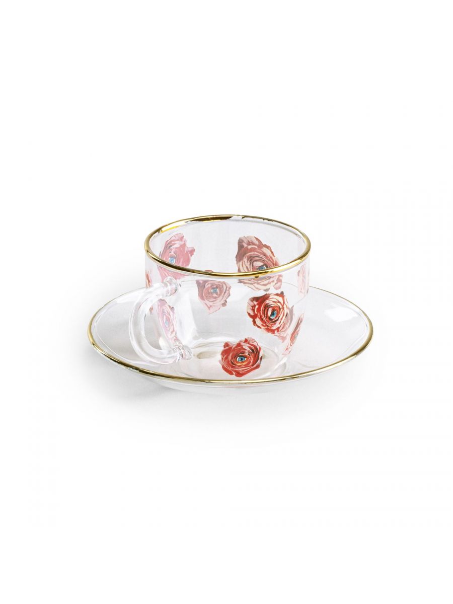 Блюдце с чашкой Roses Seletti Toiletpaper Glass 15971 в Санкт-Петербурге