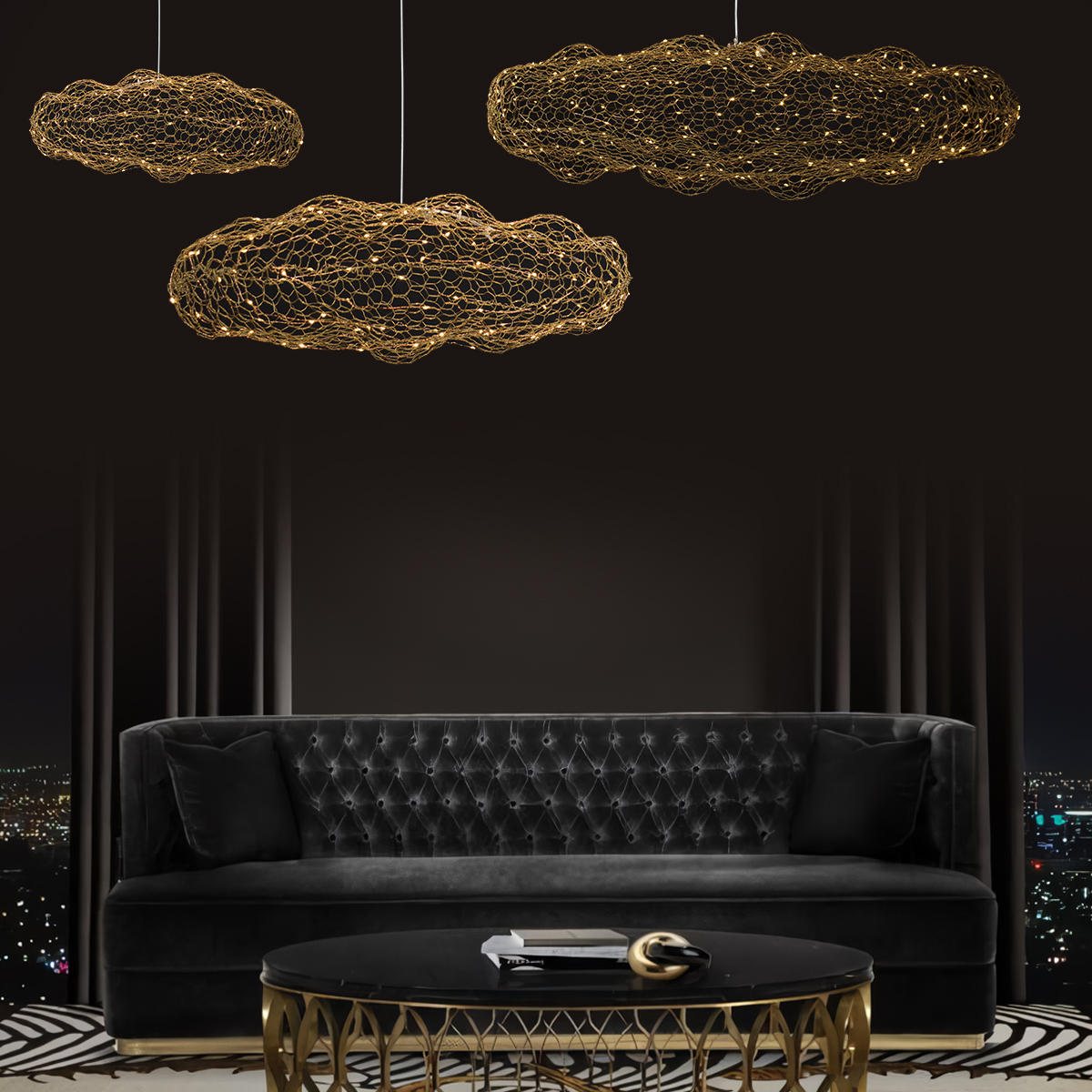 Подвесной светильник Loft IT Cloud 10247/350 Gold в #REGION_NAME_DECLINE_PP#