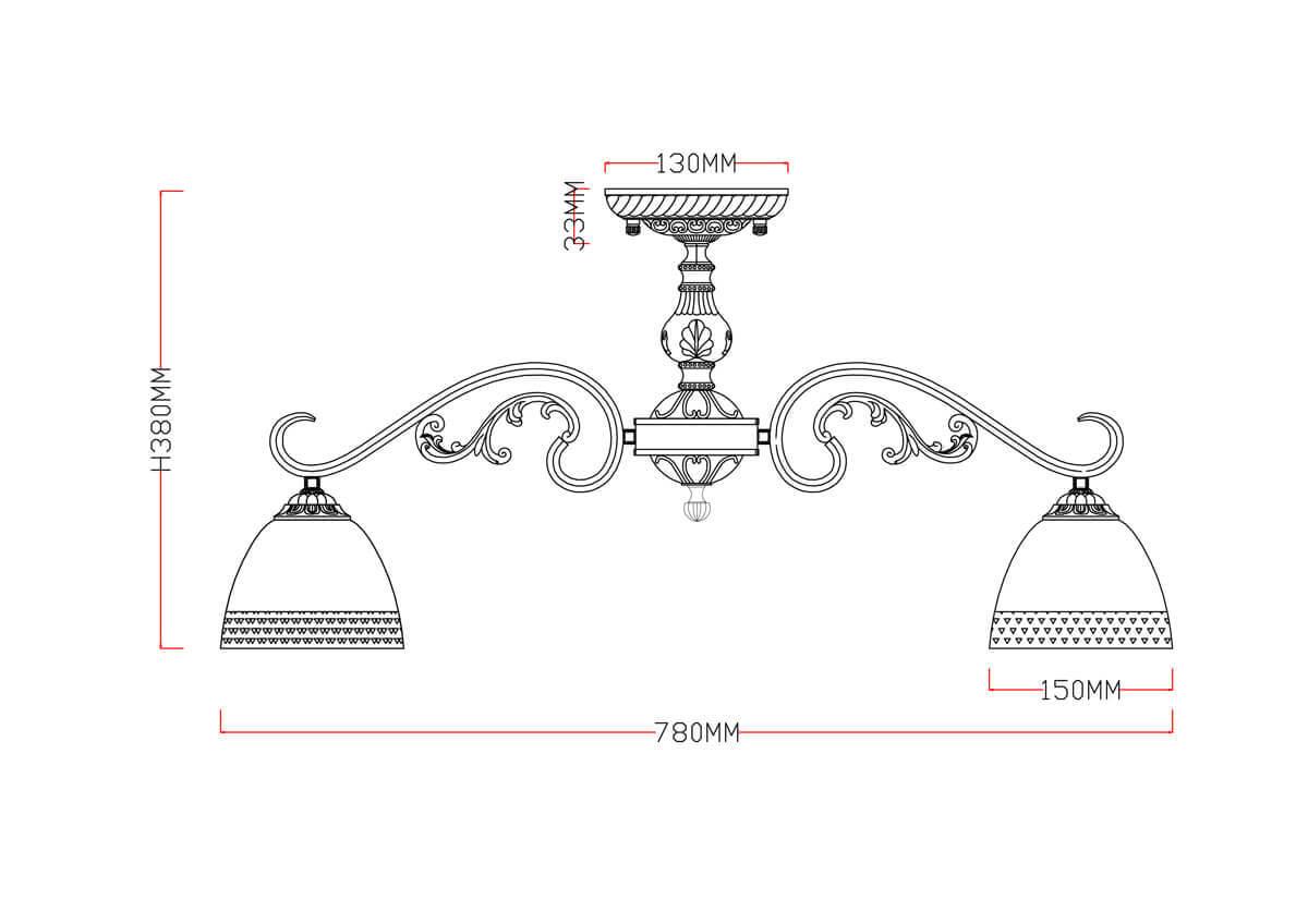 Потолочная люстра Rivoli Domenica 2028-305 Б0038443 в Санкт-Петербурге