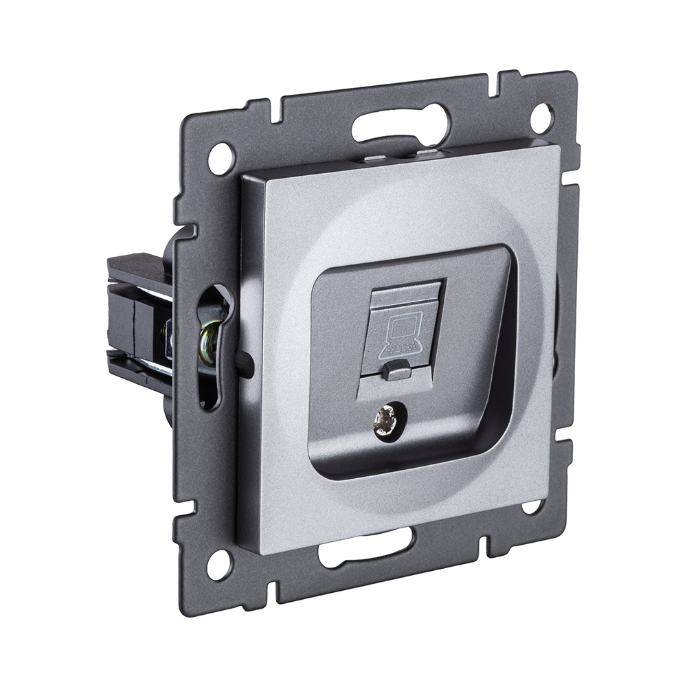 Розетка Ethernet RJ45 Cat.5, серый Kollinger REA-016GY для Aspekt, Eleganz, Reflex в #REGION_NAME_DECLINE_PP#