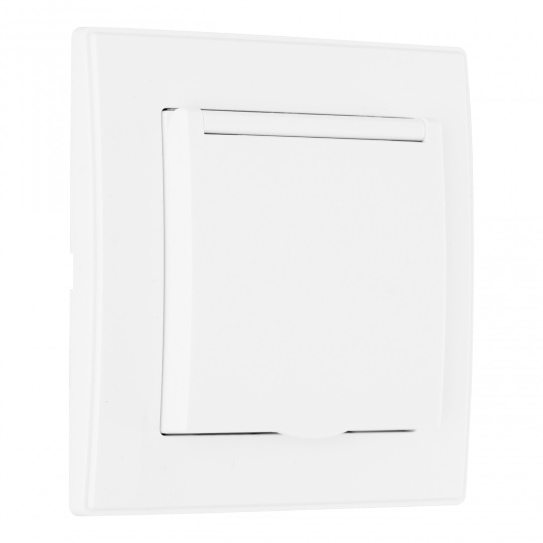 Комплект розетки с/з и шторками, защитной крышкой и рамкой Arte Milano SET06-1-41-1 white в Санкт-Петербурге