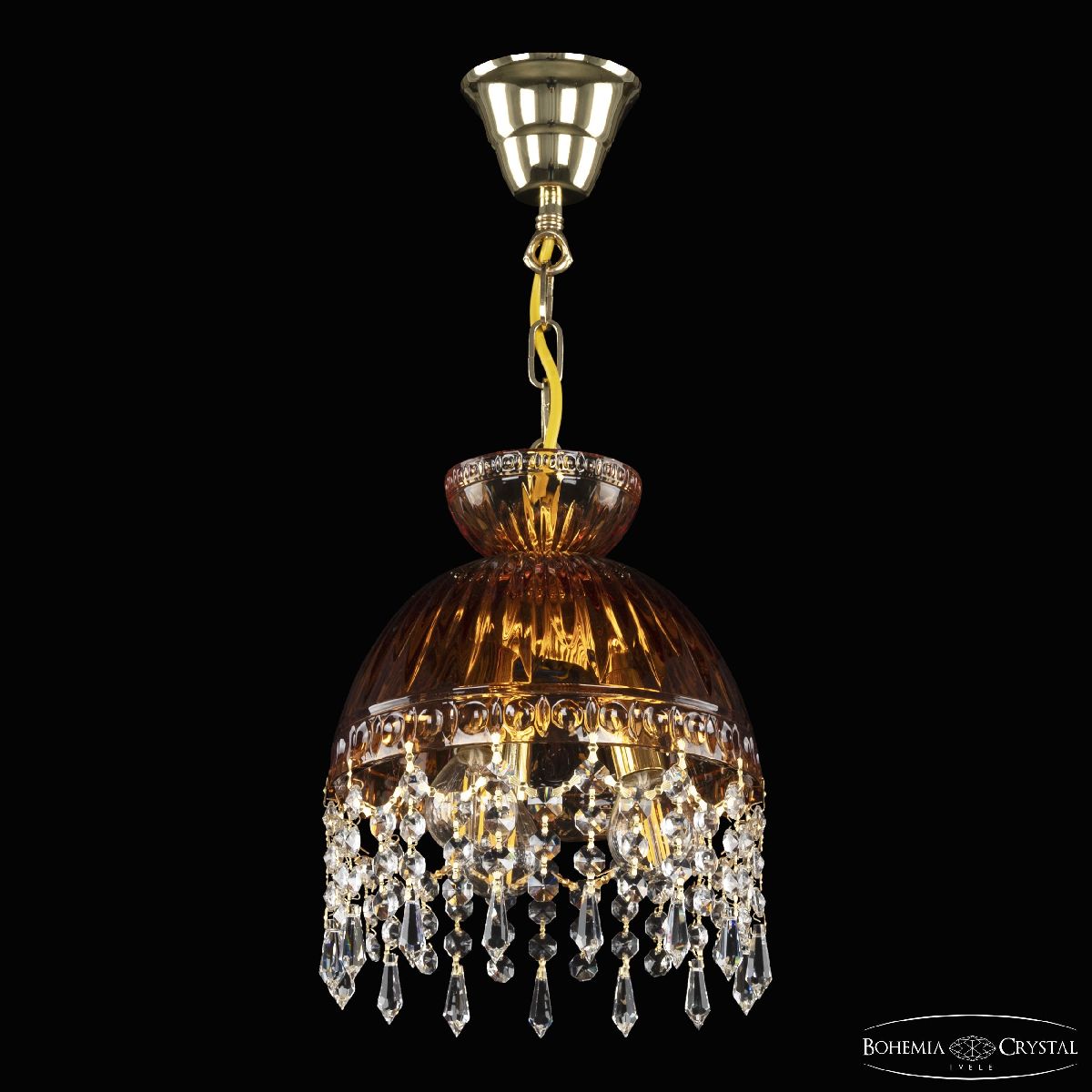 Подвесной светильник Bohemia Ivele Crystal 5478/22 G Amber/M-1G Drops в Санкт-Петербурге
