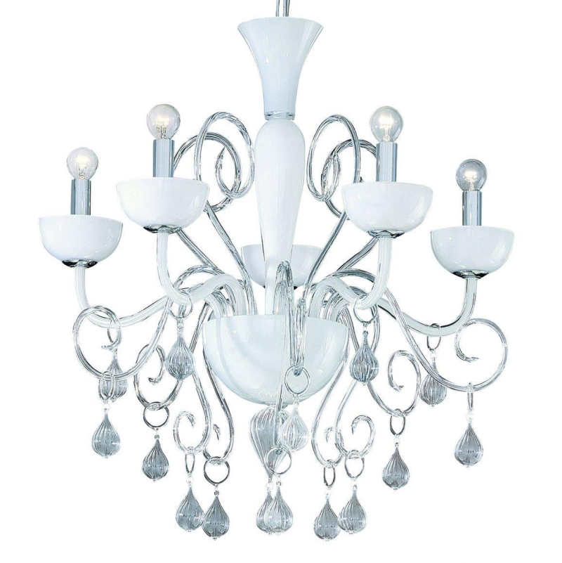 Подвесная люстра Ideal Lux Lilly SP5 Bianco 022789 в Санкт-Петербурге