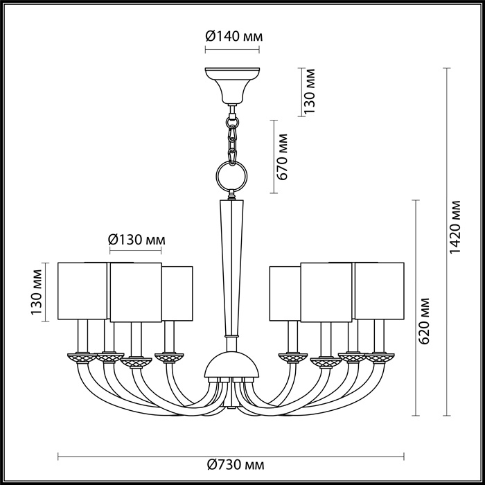 Подвесная люстра Odeon Light Malle 4197/8 в Санкт-Петербурге