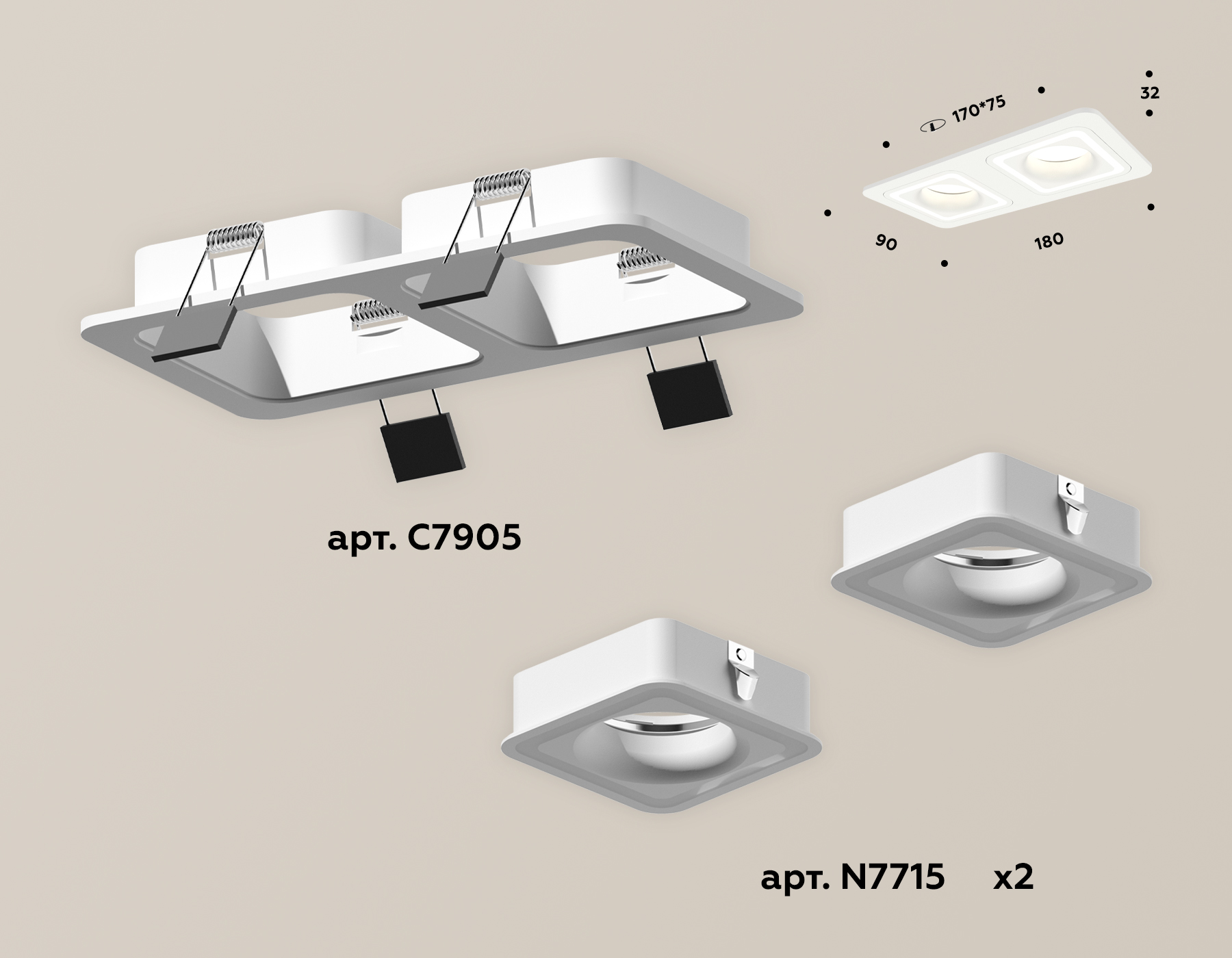 Встраиваемый светильник Ambrella Light Techno XC7905011 (C7905, N7715) в Санкт-Петербурге