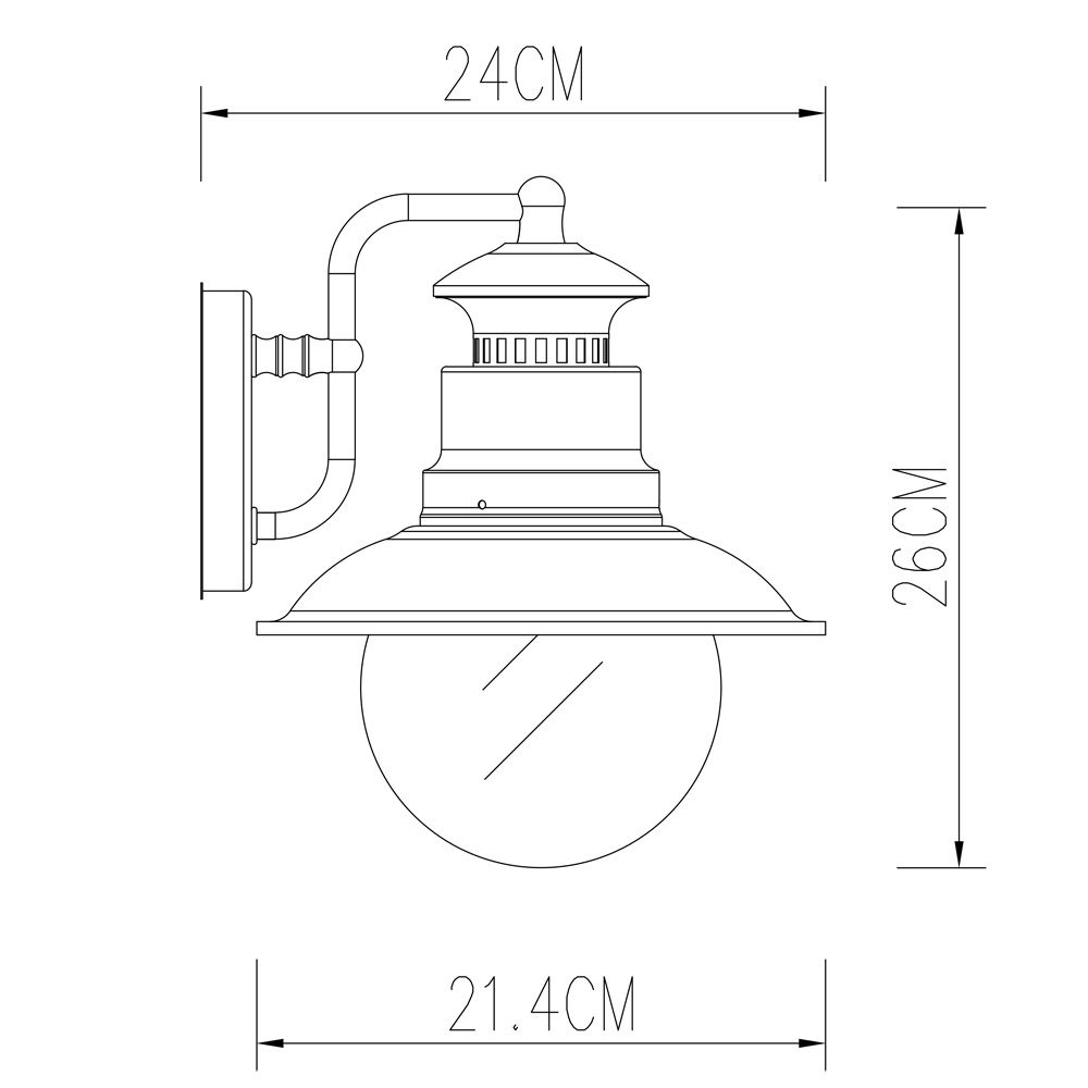 Уличный настенный светильник Arte Lamp Amsterdam A1523AL-1BN в Санкт-Петербурге