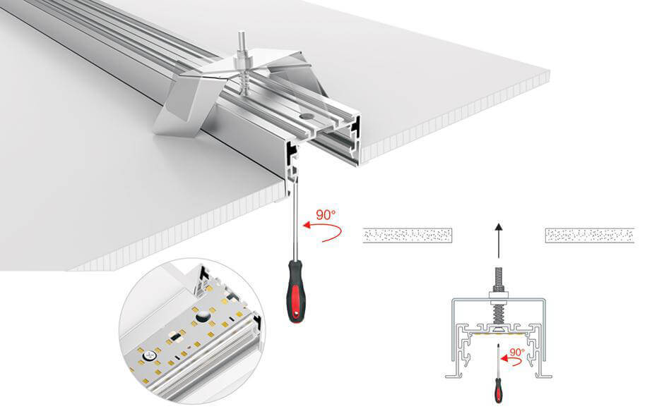 Профиль с экраном Arlight S2-LINIA69-F-2500 ANOD+OPAL 021177 в Санкт-Петербурге