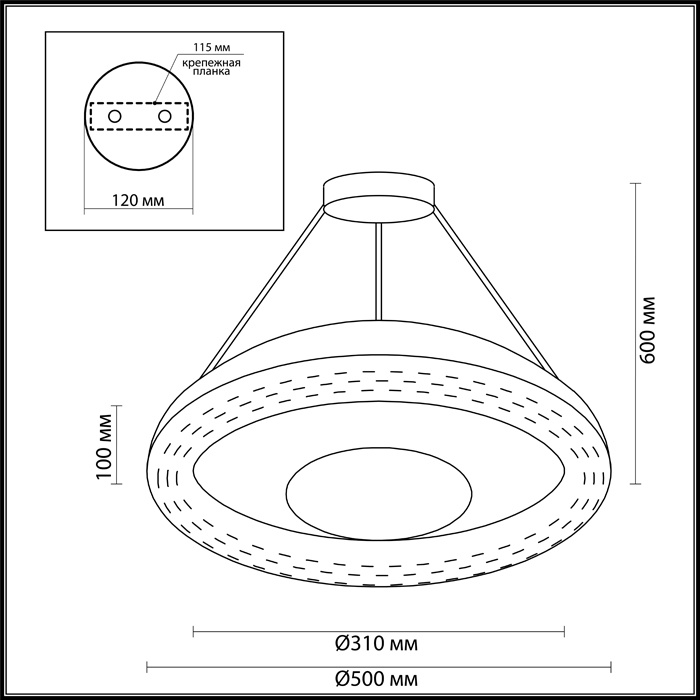 Подвесной светодиодный светильник Odeon Light Benso 4623/48L в Санкт-Петербурге