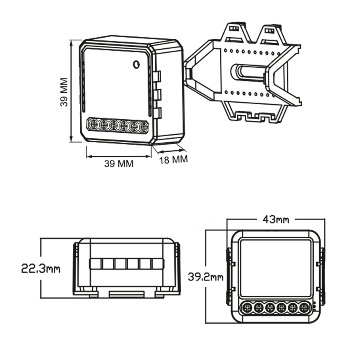 Умный диммер-выключатель Wi-Fi Uniel UL-00011711 2 канала. 100-240В. 2x150Вт UCH-A302 2C/DIM/WF WHITE в #REGION_NAME_DECLINE_PP#