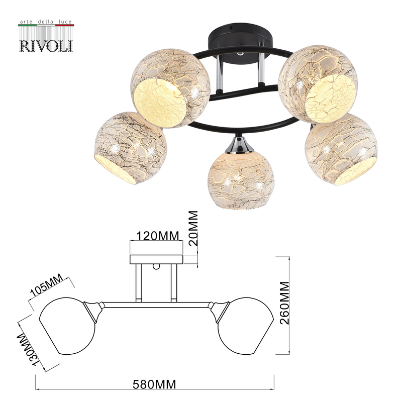 Потолочная люстра Rivoli Melissa 9139-305 Б0054902 в Санкт-Петербурге