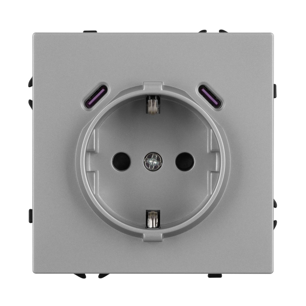 Розетка зк со шторками с USB тип C+С софт-тач никель Arlight SCT-MUCC-SFPL-IS (250V, 16A) 061817(1) в Санкт-Петербурге