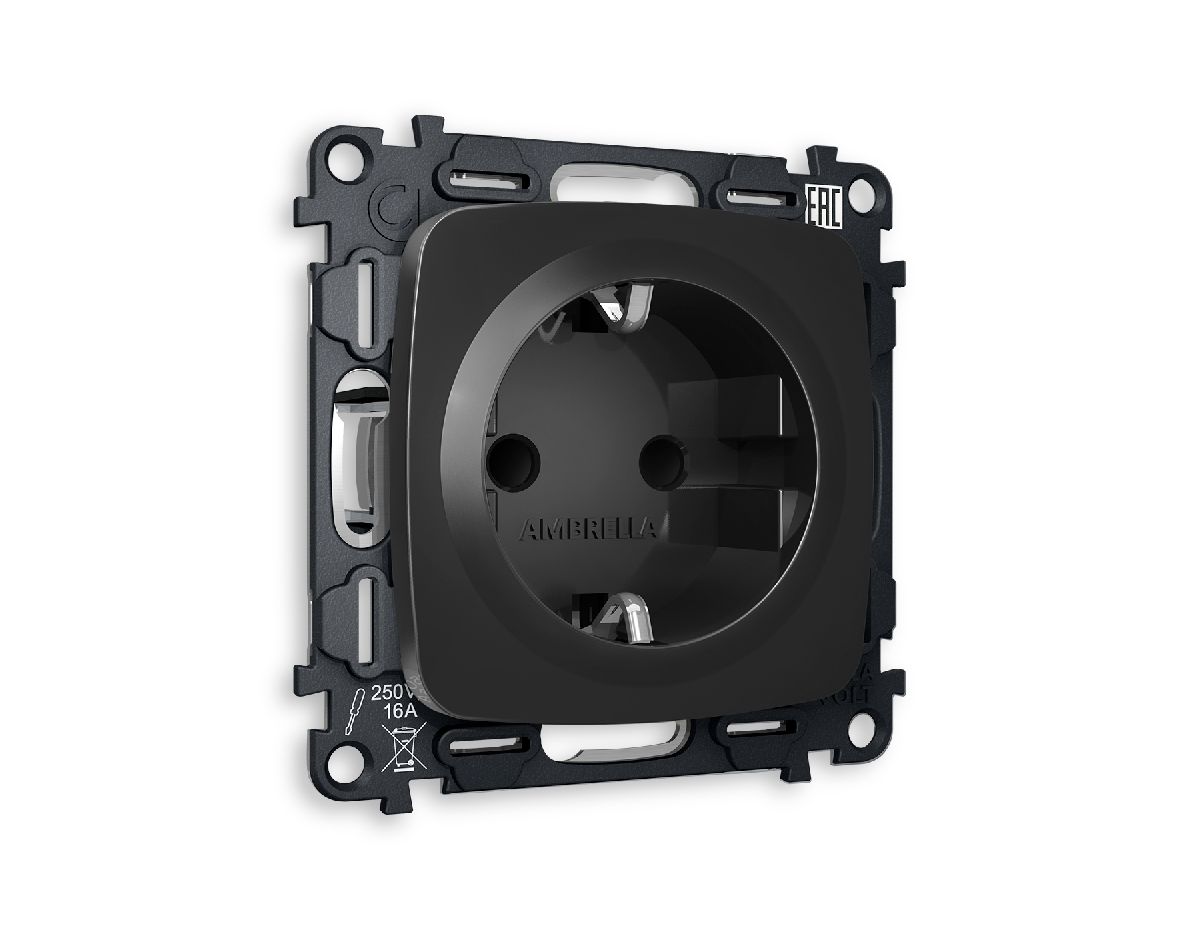 Комплект механизма розетки с/з cо шторками Ambrella Volt Omega MO807010 в Санкт-Петербурге