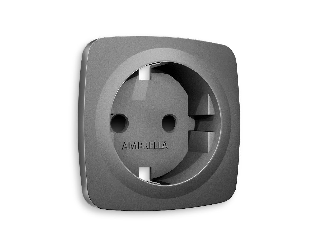 Лицевая панель для розетки с/з со шторками Ambrella Volt Omega OP6570 в Санкт-Петербурге