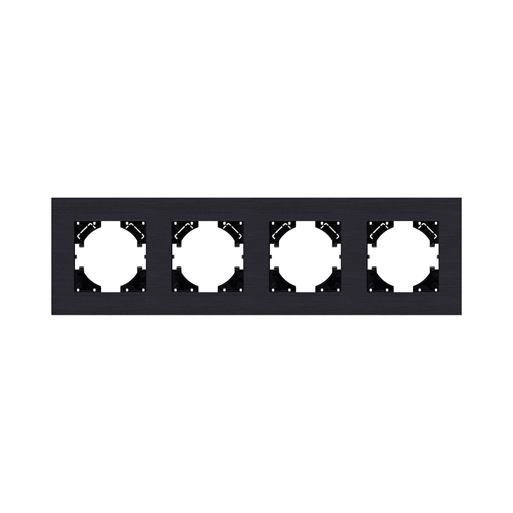 Рамка 4-постовая, черный Kollinger Reflex AL RA4BK в #REGION_NAME_DECLINE_PP#