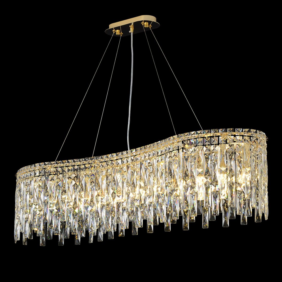 Подвесная люстра Crystal Lux ABRIL SP12 L1200 GOLD в Санкт-Петербурге