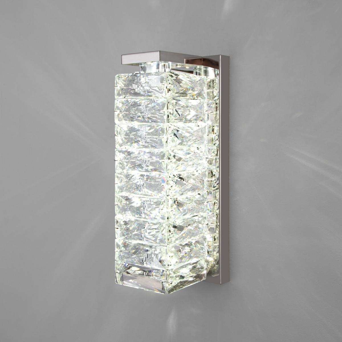 Настенный светильник Eurosvet Blitz 40259 LED хром/ прозрачный хрусталь Strotskis a065321 в Санкт-Петербурге