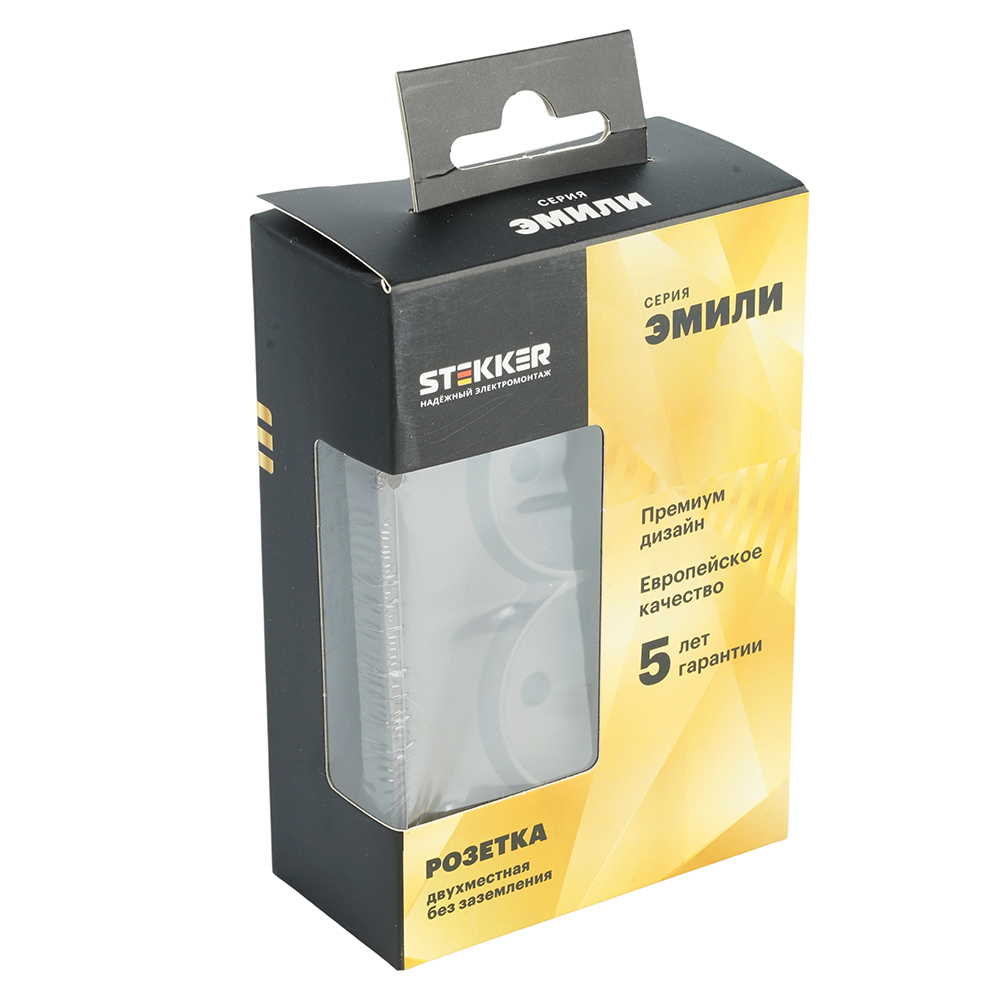 Розетка 2-местная с защитной шторкой Stekker Эмили б/з 250В 16А RST10-5116-09 антрацит soft touch 49929 в #REGION_NAME_DECLINE_PP#