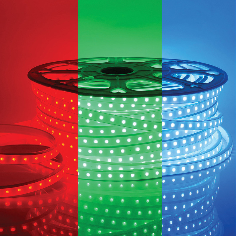 Светодиодная лента Apeyron Стандарт 220В 5050 12Вт/м RGB 50м IP65 17-48 в Санкт-Петербурге