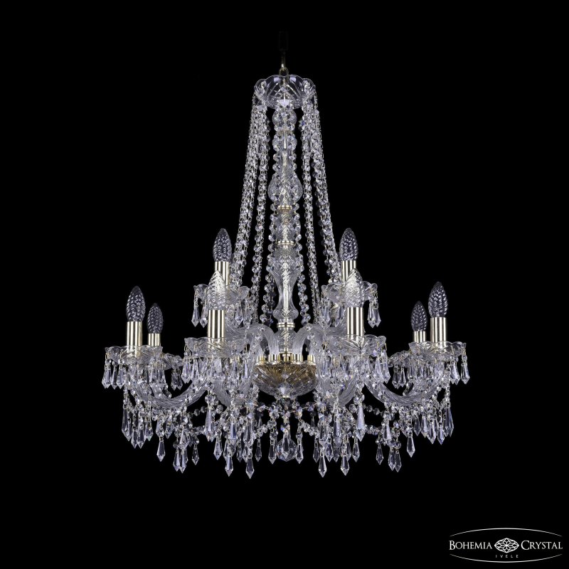 Подвесная люстра Bohemia Ivele Crystal 1403/8+4/240/h-76 G в Санкт-Петербурге