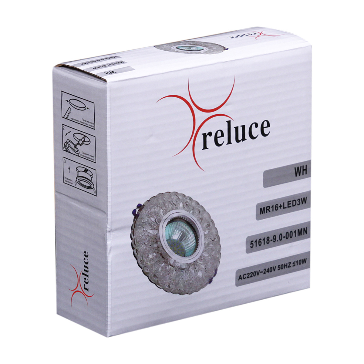 Встраиваемый светильник Reluce 51618-9.0-001MN MR16+LED3W DL 4000K WH в Санкт-Петербурге