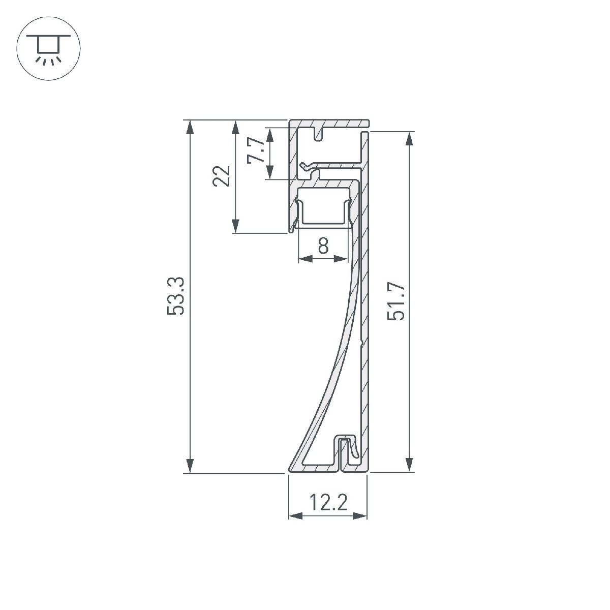 Профиль Arlight PLINTUS-H54-2000 BLACK 045433 в Санкт-Петербурге