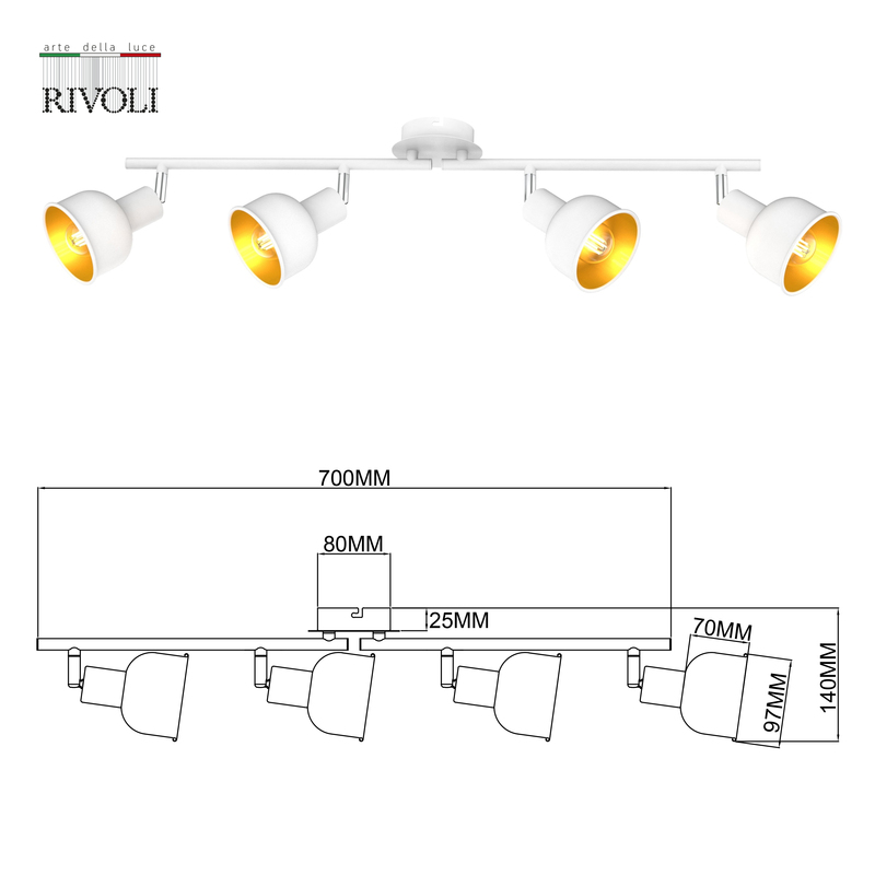 Спот Rivoli Esmeree 7056-704 Б0054747 в #REGION_NAME_DECLINE_PP#