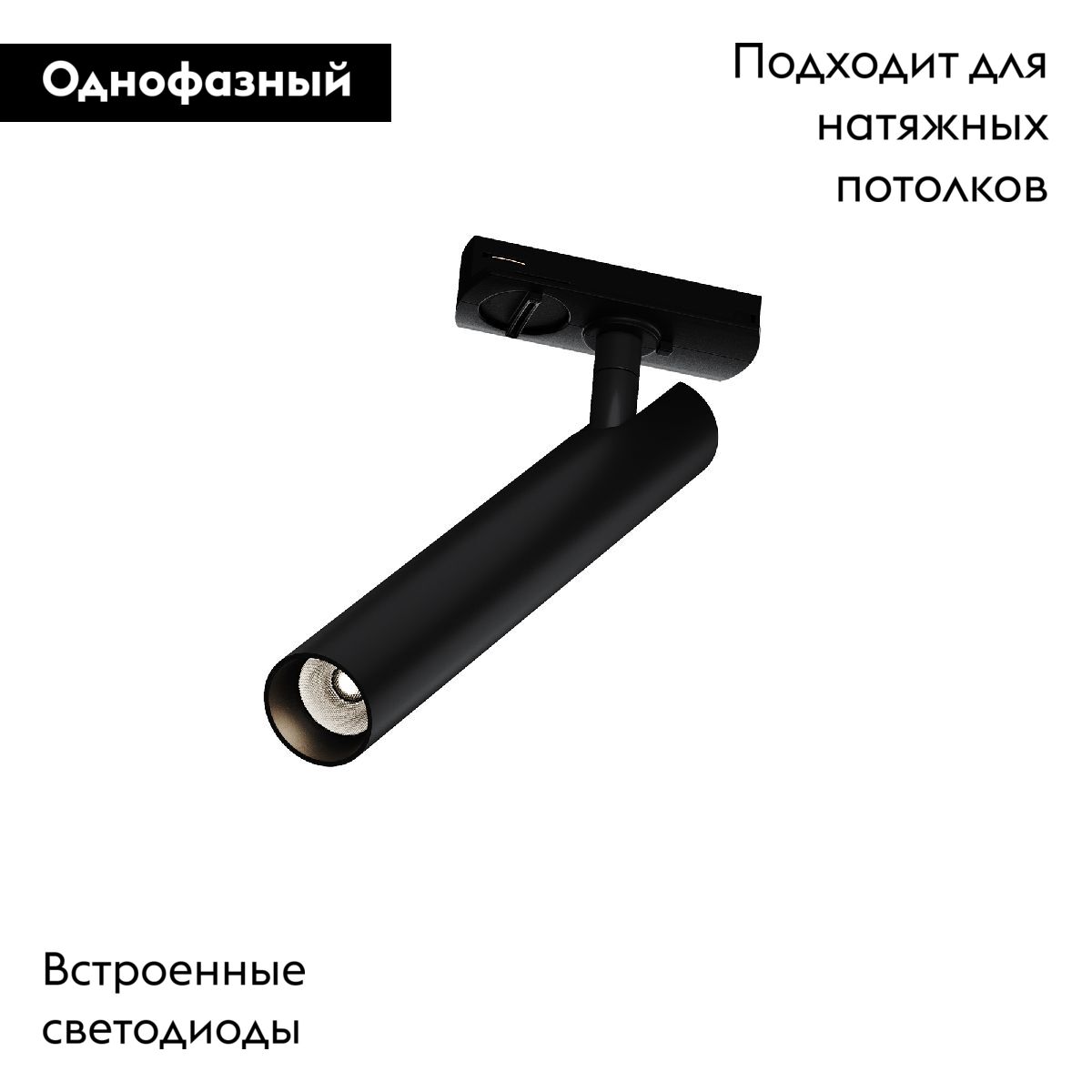 Трековый однофазный светильник Maytoni Focus T TR141-1-6W3K-M-B в Санкт-Петербурге