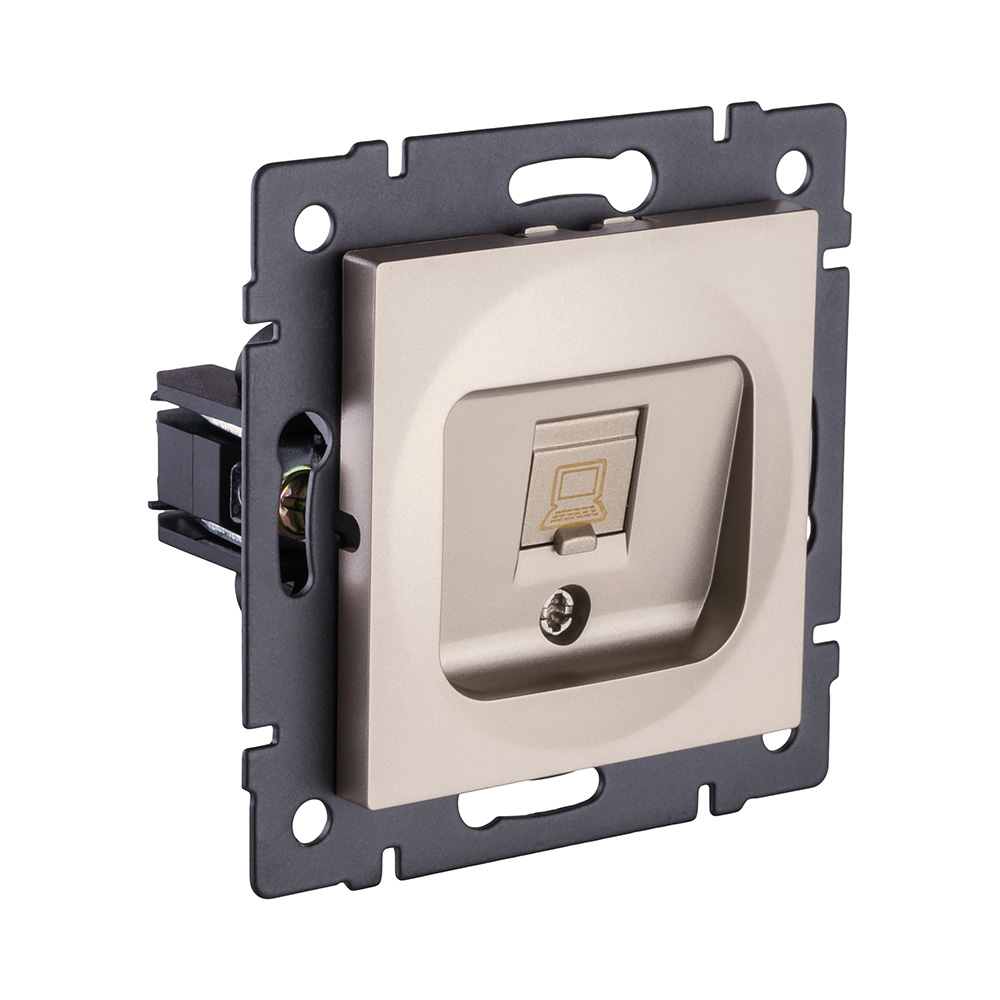 Розетка Ethernet RJ45 Cat.6, золотой Kollinger REA-018GD для Aspekt, Eleganz, Reflex в #REGION_NAME_DECLINE_PP#