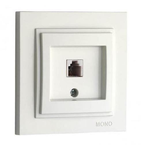 Розетка телефонная Rj45 Cat3 Mono Electric Despina белый 102-190005-124 в Санкт-Петербурге