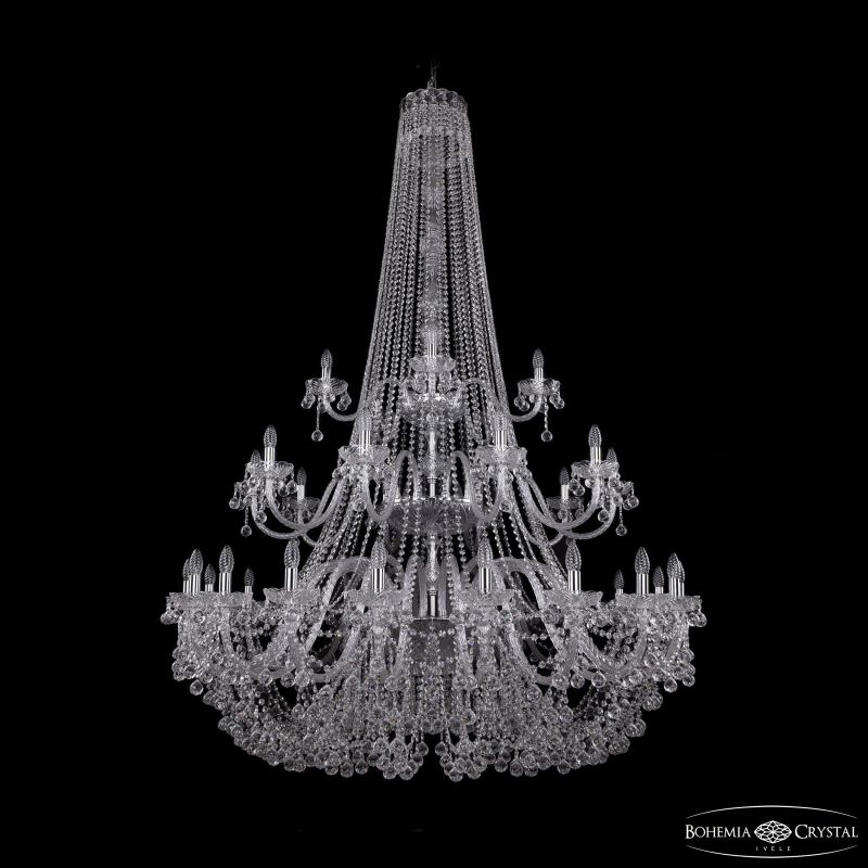 Подвесная люстра Bohemia Ivele Crystal 1409/20+10+5/530/h-203/3d Ni в Санкт-Петербурге