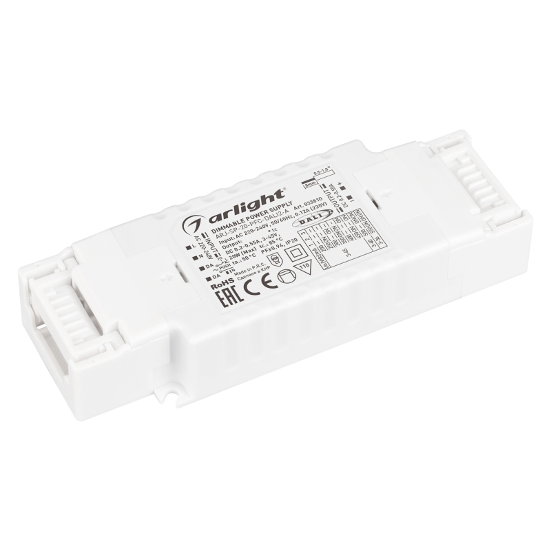 Блок питания Arlight ARJ-SP-20-PFC-DALI2-A (20W, 3-45V, 0.2-0.55 A) 033810 в Санкт-Петербурге