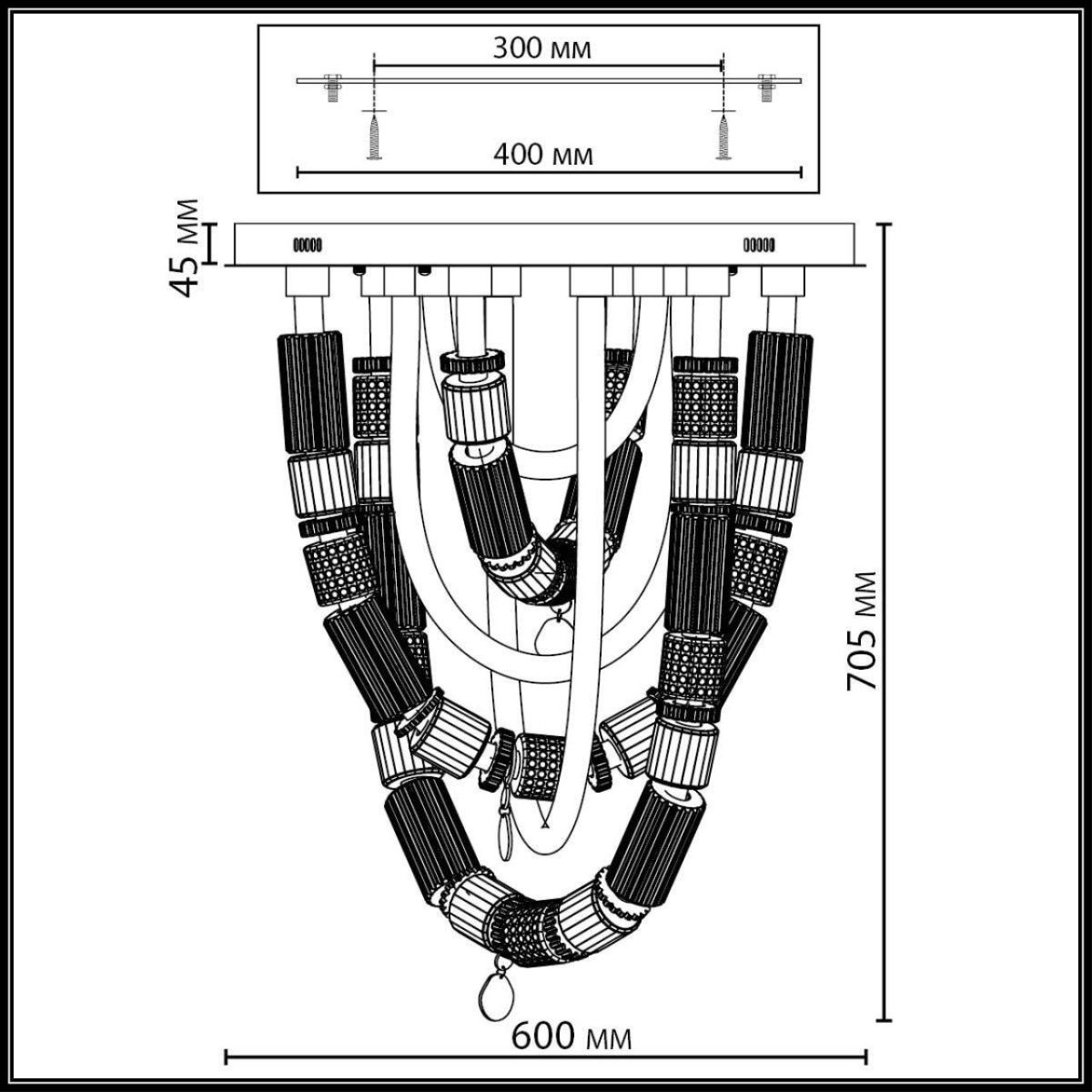 Потолочная люстра Odeon Light L-Vision Collier 5455/80CL в Санкт-Петербурге