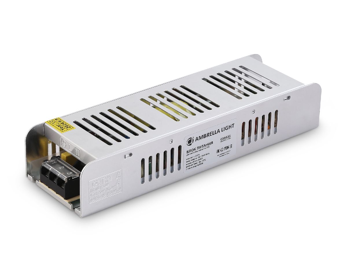 Блок питания с EMC для светодиодной ленты Ambrella Light Illumination 250Вт DC12В 20,8A IP20 GS8655 в Санкт-Петербурге