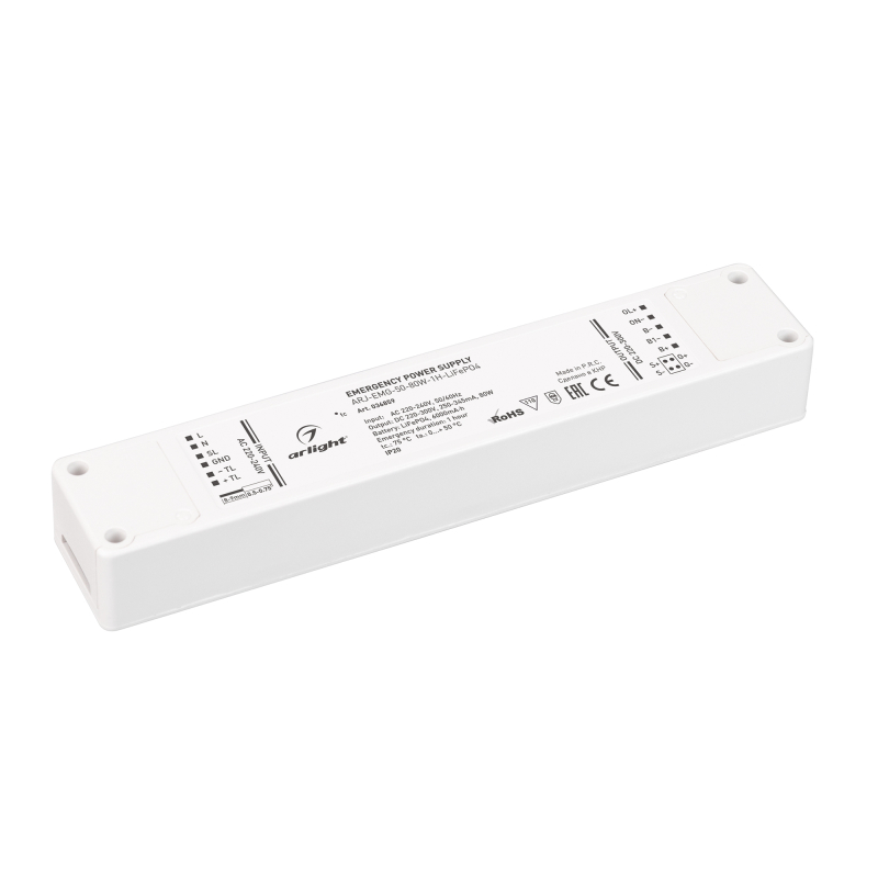 Блок аварийного питания Arlight ARJ-EMG-50-80W-1H-LiFePO4 036859 в Санкт-Петербурге