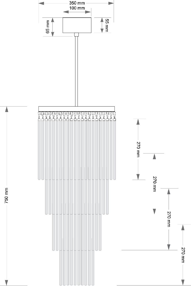 Люстра на штанге Kutek Filago FIL-ZW-10(P)350/270 в Санкт-Петербурге