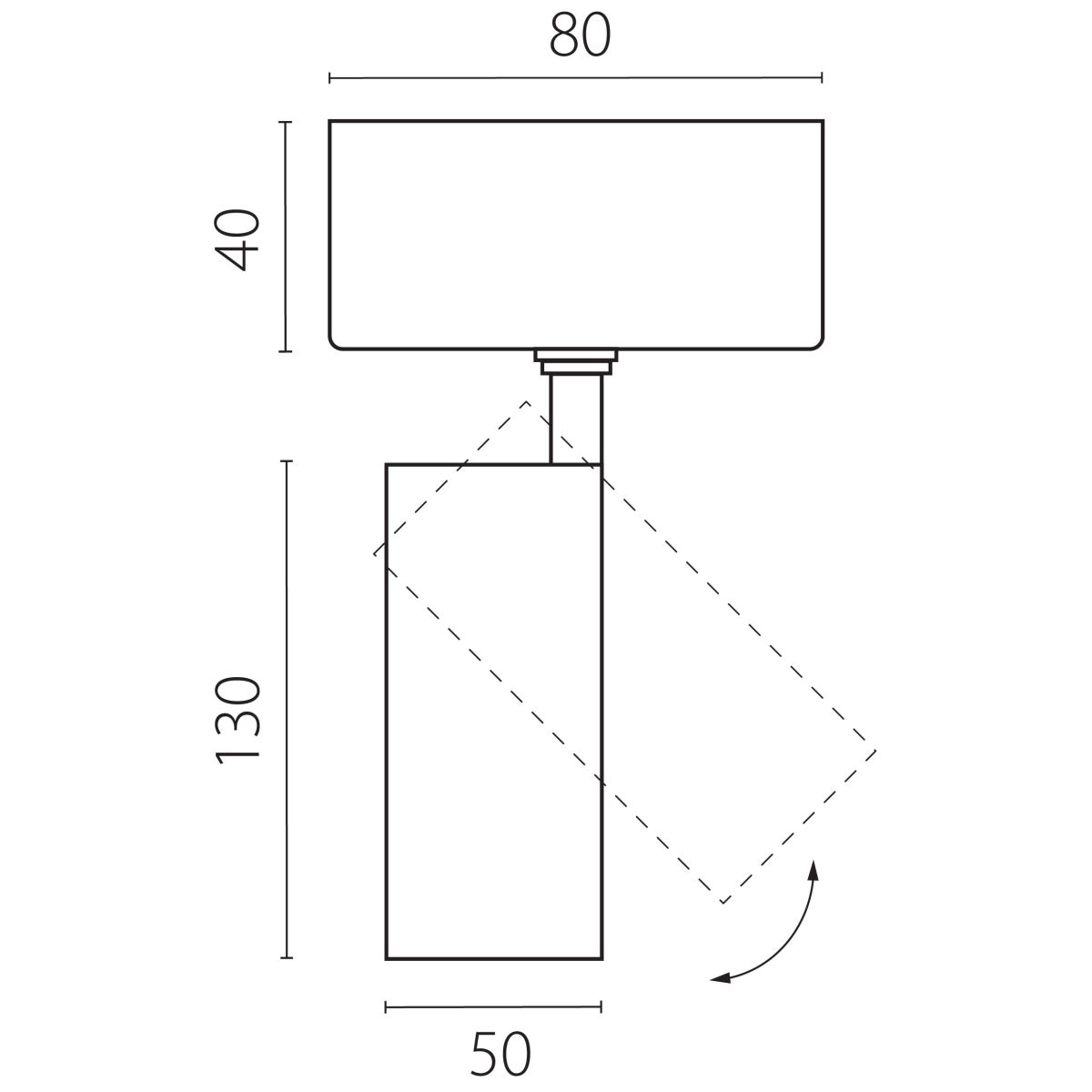 Накладной светильник 20-55G с адаптером Lightstar Canno Pro C4127SO в Санкт-Петербурге