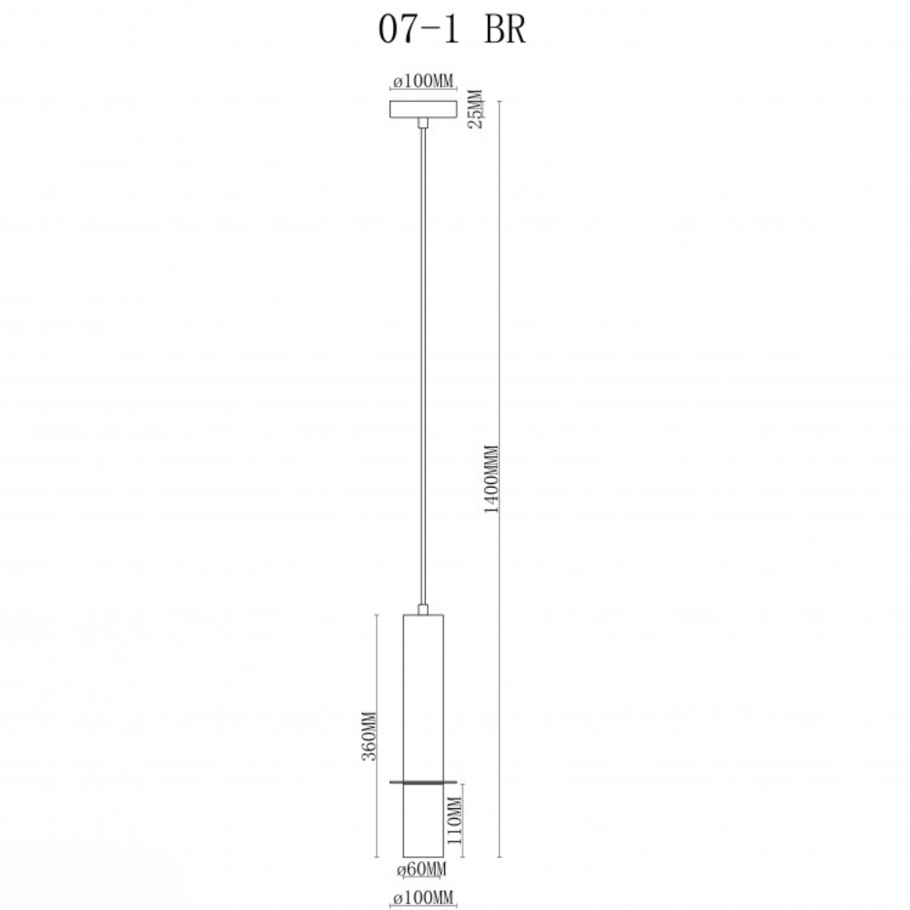 Подвесной светильник iLamp Lofty 10706-1 WH-BR в Санкт-Петербурге