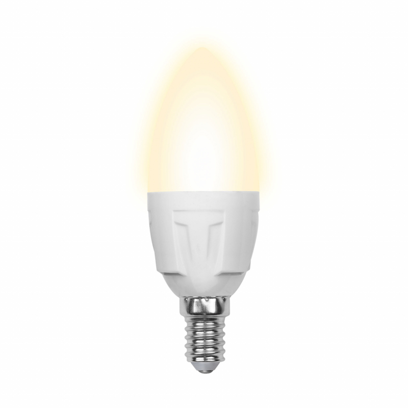 Лампа светодиодная (10214) Uniel E14 6W 3000K матовая LED-C37-6W/WW/E14/FR/O в Санкт-Петербурге