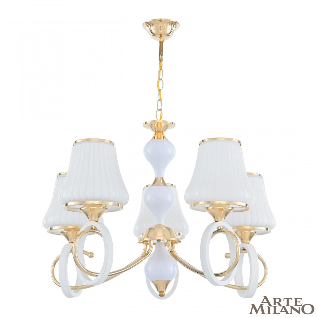 Подвесная люстра Arte Milano Florentia-2387 302387/5 Wh/Gd в Санкт-Петербурге