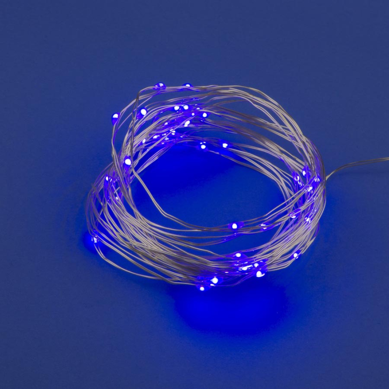 Светодиодная гирлянда Uniel Роса (UL-00007185) фиолетовый ULD-S0500-050/SCB/2AA Purple IP20 Dew в Санкт-Петербурге