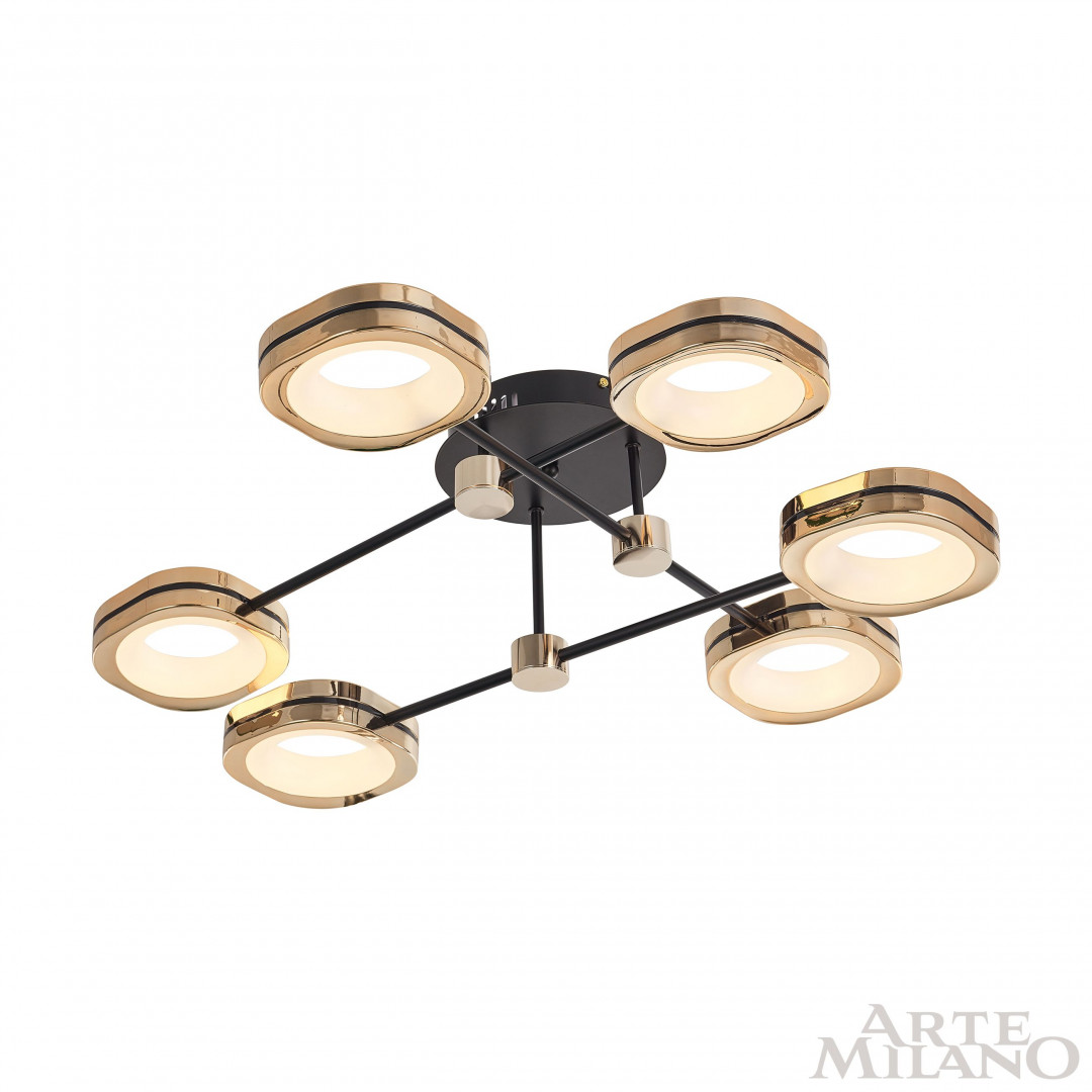 Потолочный светильник Arte Milano Ferrara 277999/6 BK/GD в #REGION_NAME_DECLINE_PP#