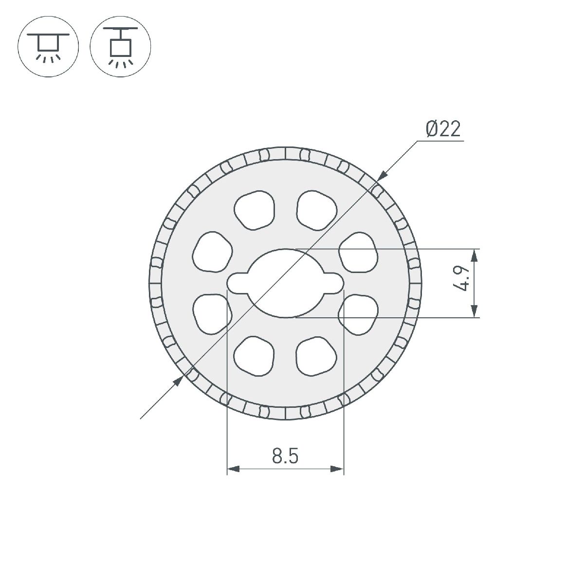 Силиконовый профиль Arlight WPH-FLEX-ROPE-D22-360deg-S8-10m WHITE 053828 в Санкт-Петербурге