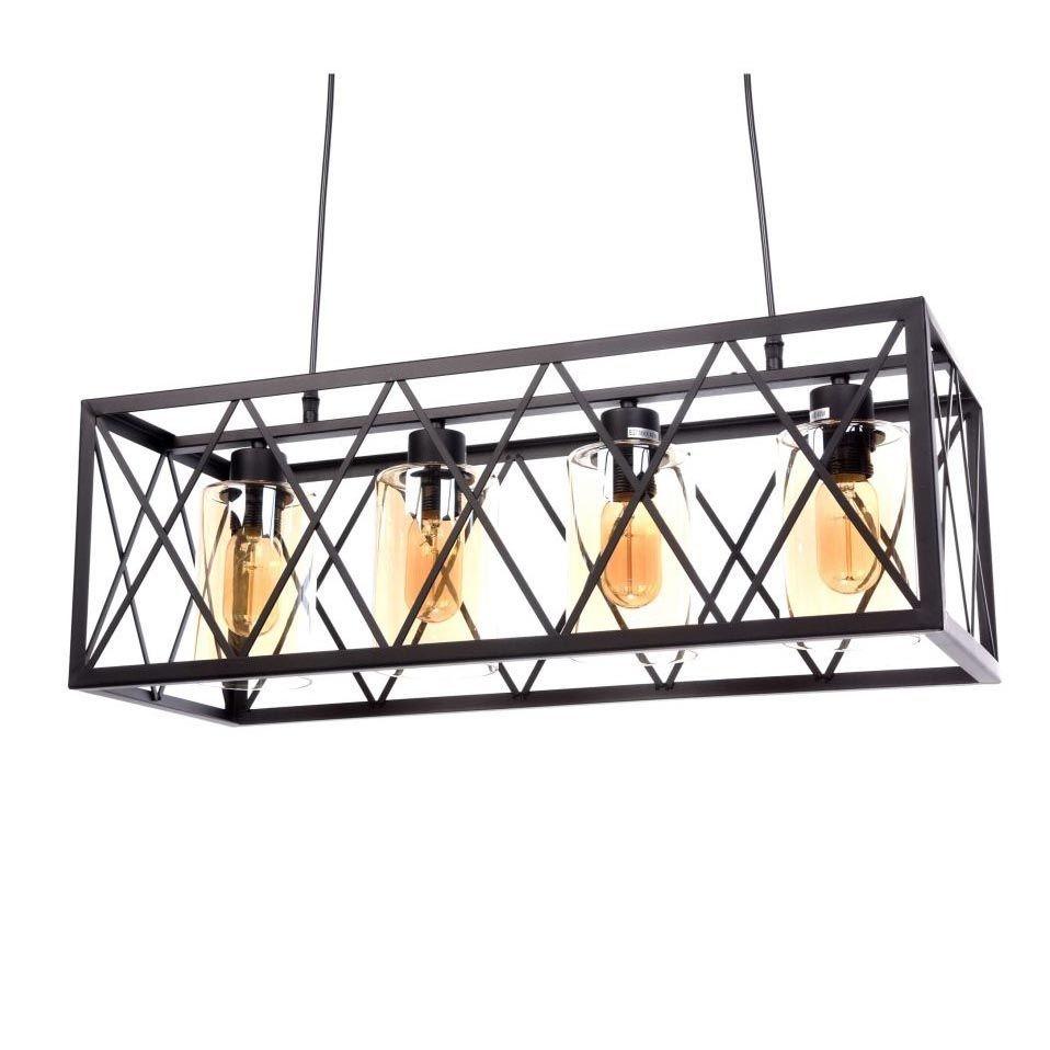 Подвесная люстра Lumina Deco Nortis LDP 11535-4 BK в Санкт-Петербурге