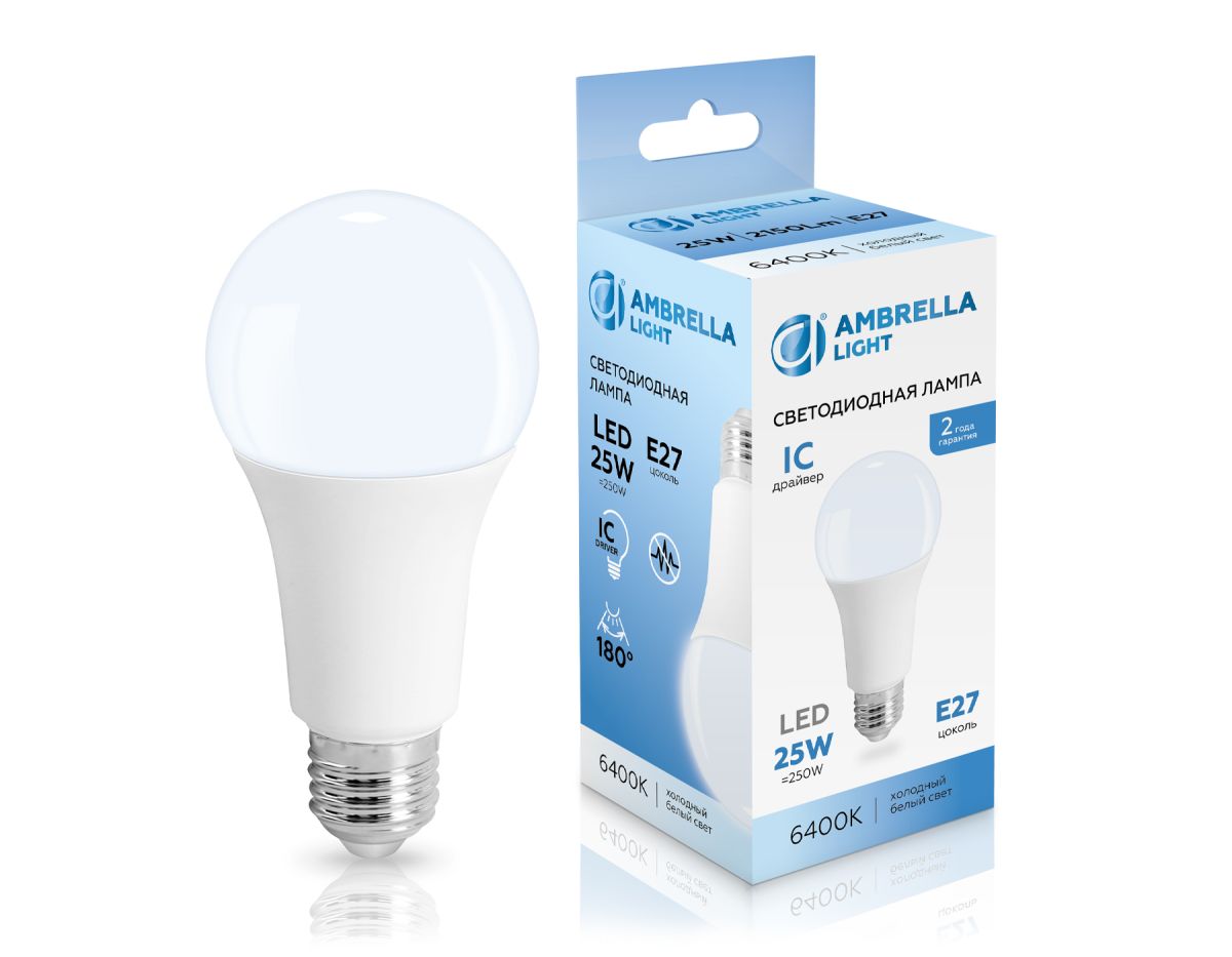 Светодиодная лампа Ambrella Light Bulbing E27 25W 6400K 652506 в Санкт-Петербурге
