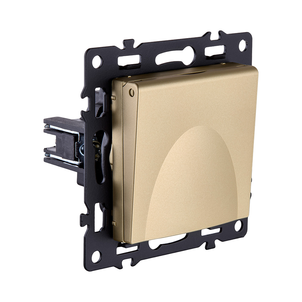 Розетка штепсельная SCHUKO 16A/250 В с крышкой, золотой Kollinger Asthetik AS-015GD в #REGION_NAME_DECLINE_PP#