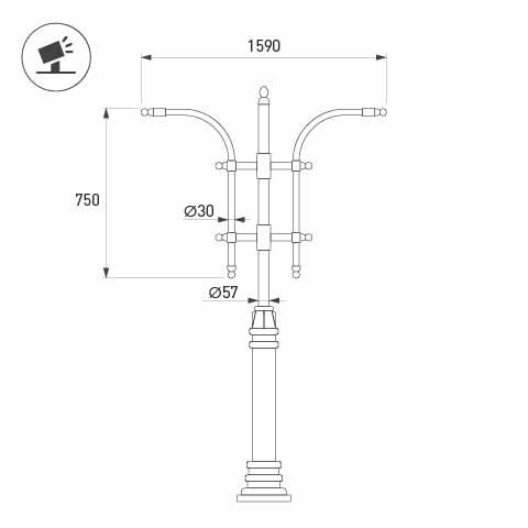 Кронштейн Arlight OXOR-SB3-2 BLACK 051636 в Санкт-Петербурге