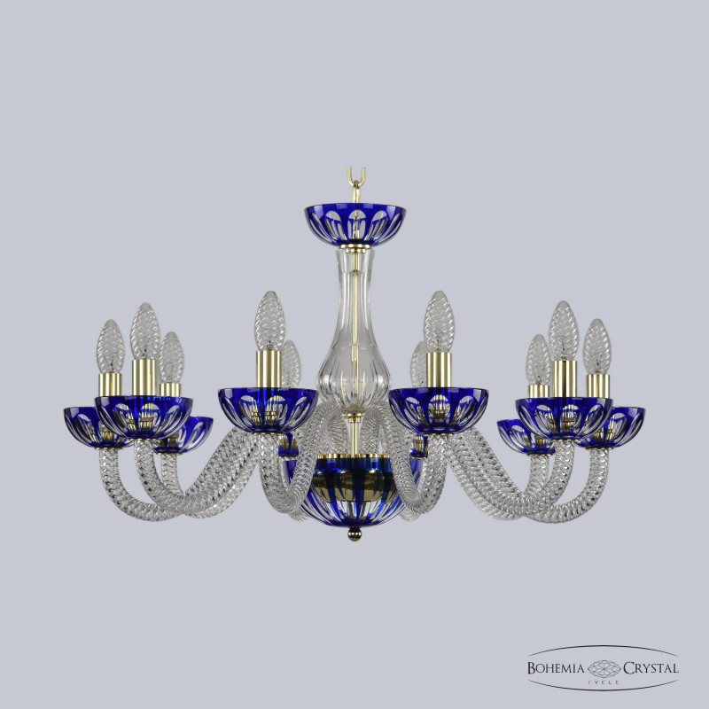 Подвесная люстра Bohemia Ivele Crystal 1308/10/240 G Cl/Clear-Blue/H-1H в Санкт-Петербурге