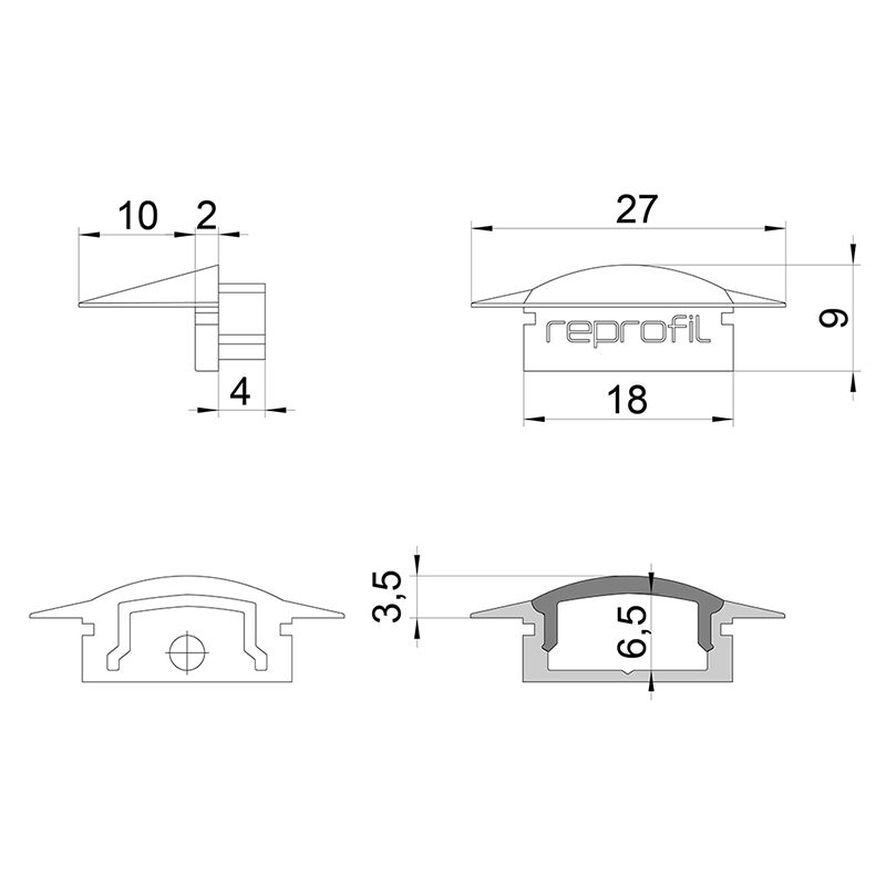 Торцевая заглушка (2 шт.) Deko-Light F-ET-01-12 978601 в Санкт-Петербурге