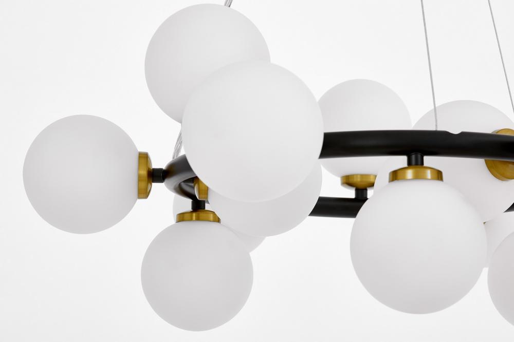 Подвесная люстра Lumina Deco Marsiada LDP 6033-15 BK+MD в Санкт-Петербурге