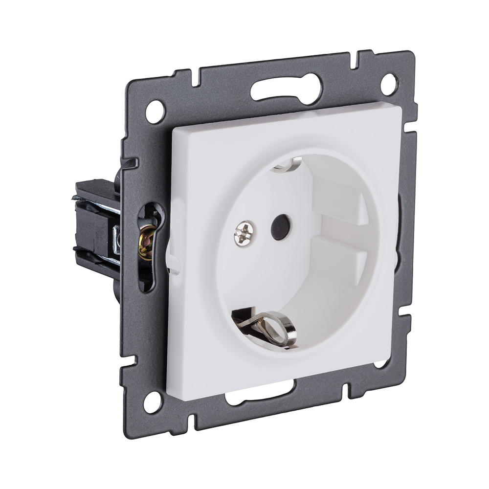 Розетка штепсельная SCHUKO 16A/250 В, белый матовый Kollinger REA-002WM для Aspekt, Eleganz, Reflex в #REGION_NAME_DECLINE_PP#